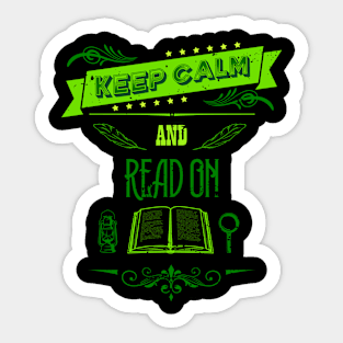 Keep Calm and Read On Vintage RC04 Sticker